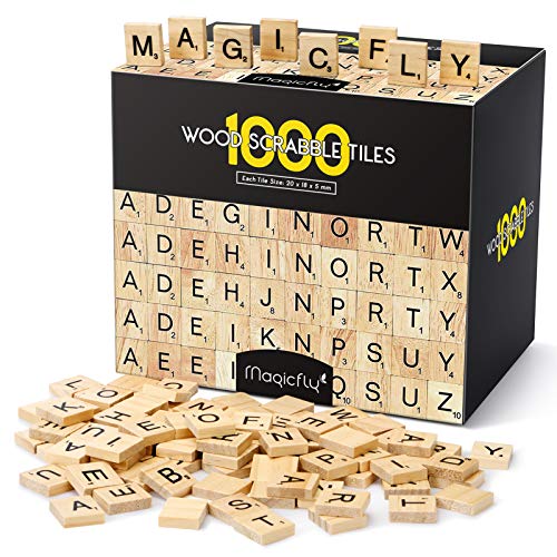 Wooden Scrabble Tiles 1000 Pcs A-Z alphabet