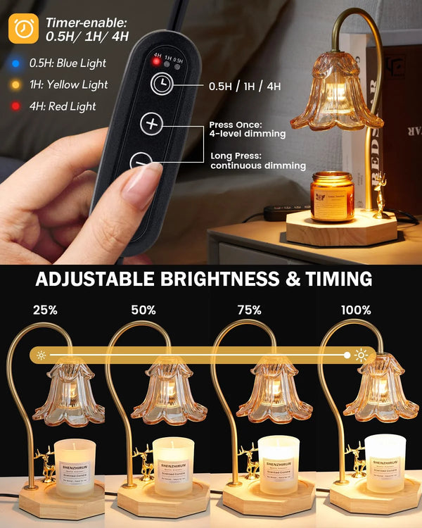 candle warmer lamp with timer