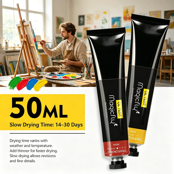 Magicfly Oil Paint Creamy Texture – High Saturation, Easy to Blend with Good Stand-Up Effect