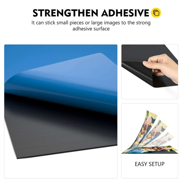 magnetic sheet with adhesive