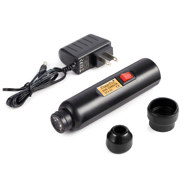 Bright Cool LED Light Egg Candler Tester, Power by Power Supply Only - Magicfly