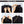 Steps for buttoning a black cutting hair cape on a mannequin