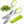 Green kitchen shears with a green case