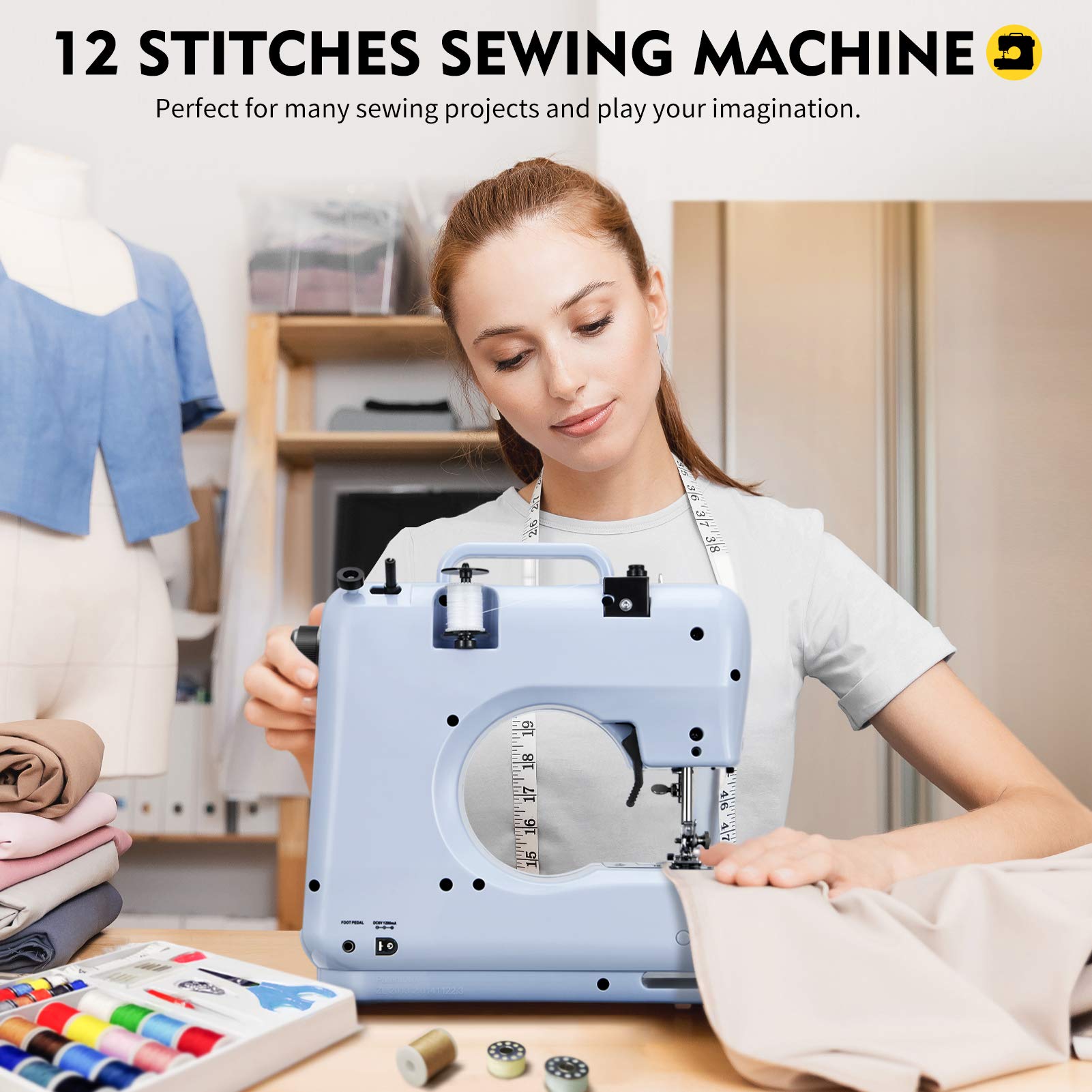 Handheld Sewing Machines, Battery Operated Sewing Machine, Easy Operate  Sewing Machine for Beginners, Portable Sewing Machine for Various Fabrics