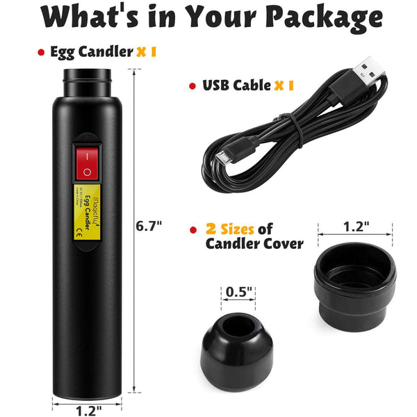 rechargeable wireless egg candler