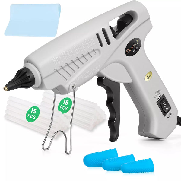 Hot glue gun gray with accessories