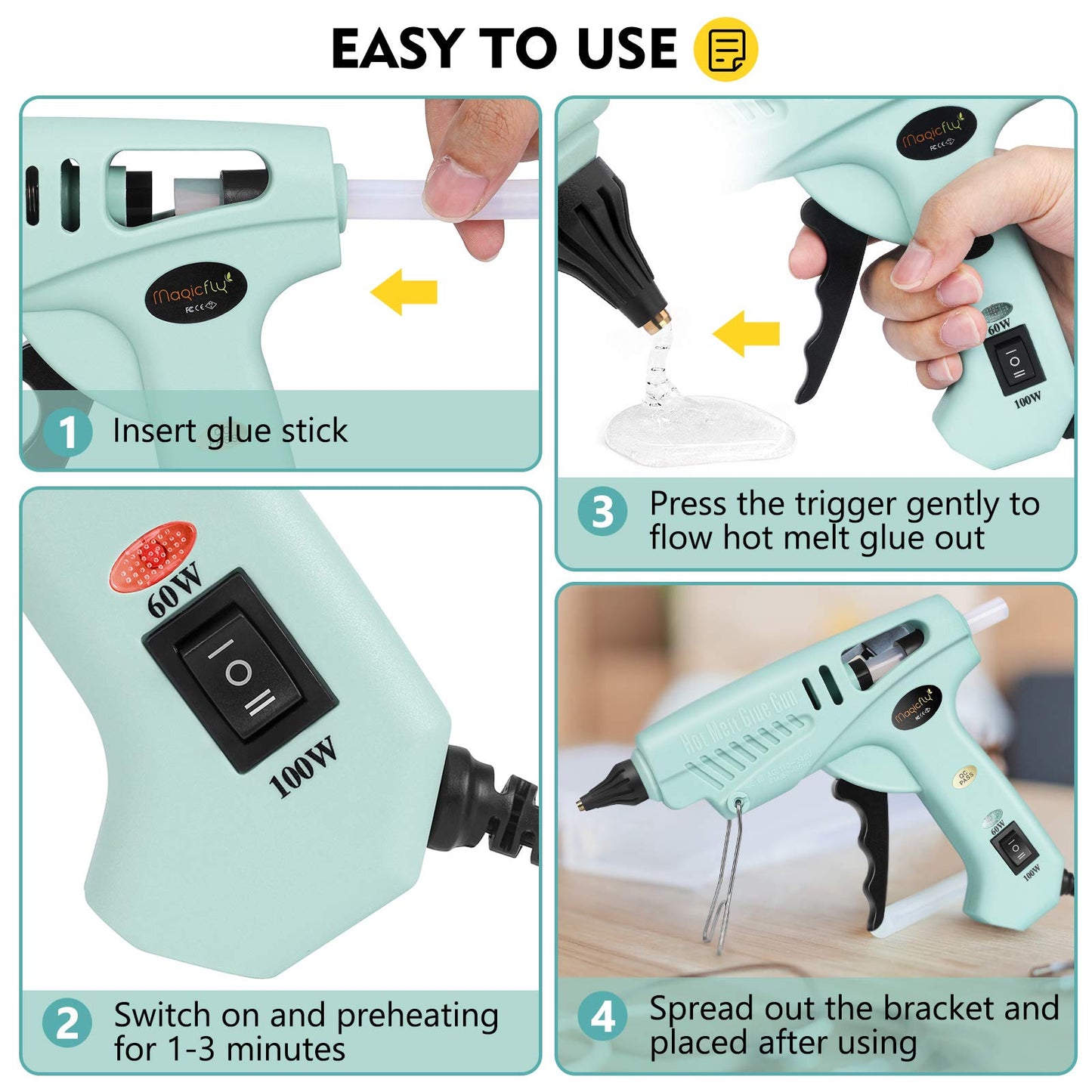 how to use glue gun