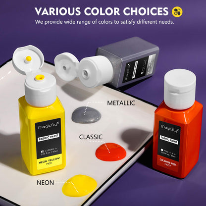 Permanent Soft Fabric Paint Set