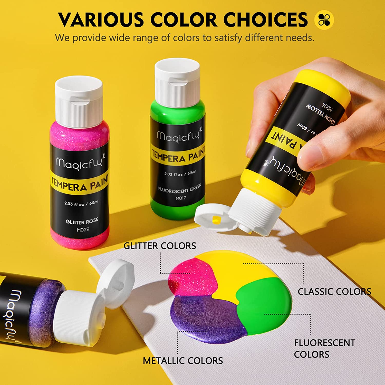 Magicfly Washable Tempera Paint for Kids