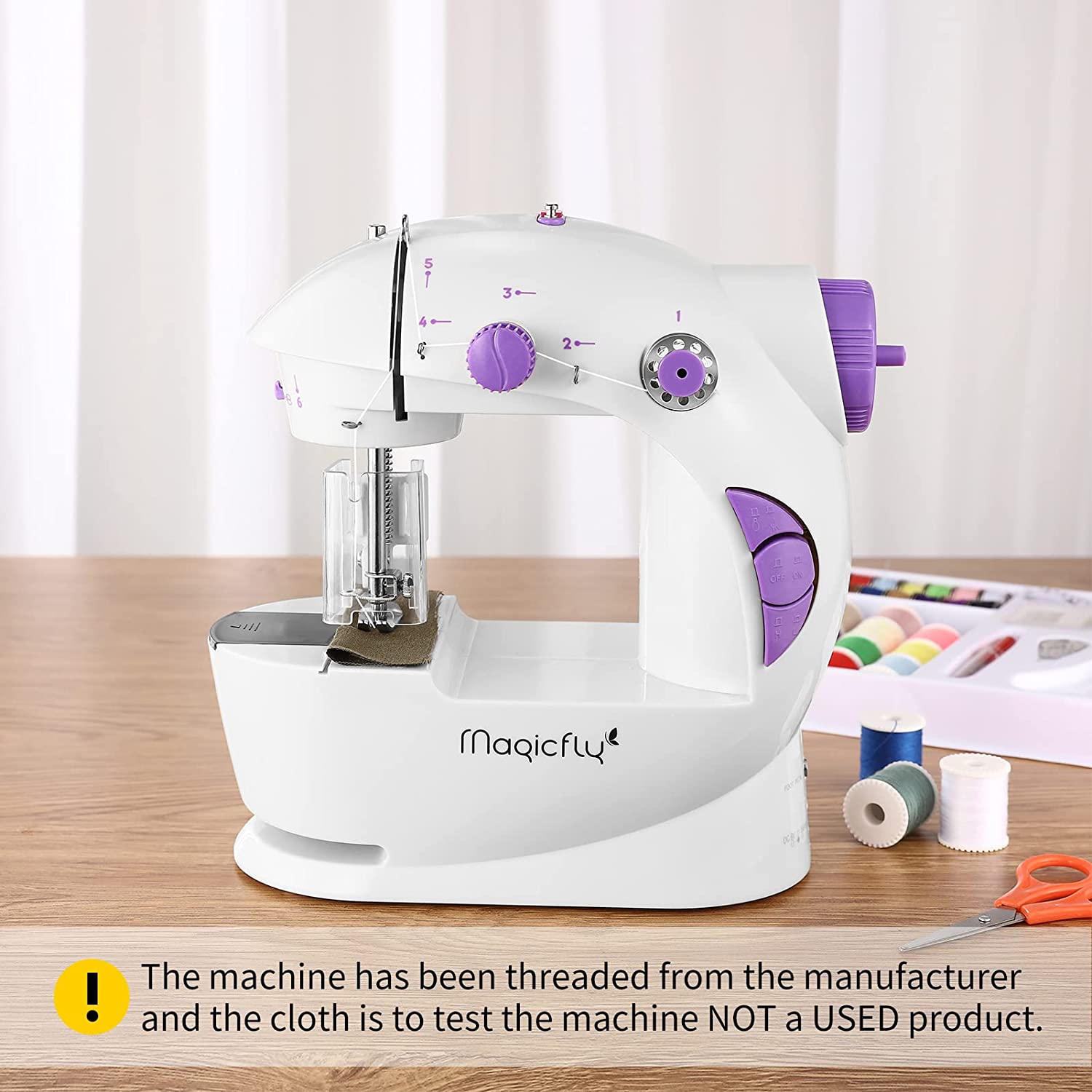 Mini Sewing Machine for Beginner, Dual Speed Portable Children Sewing  Machine with Extension Table, Light, Sewing Kit for Kids, Girl, Household,  Travel(Purple/Pink/Blue)