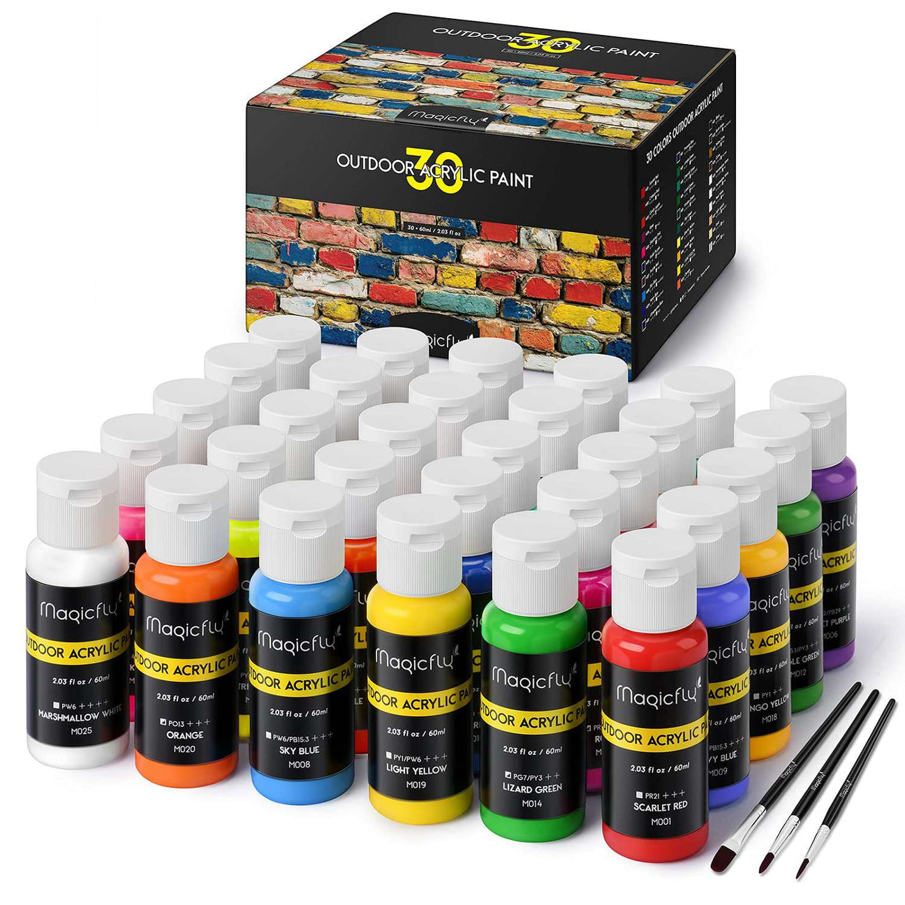 Magicfly Exterior Acrylic Paint Waterproof Outdoor Acrylic Paint Set