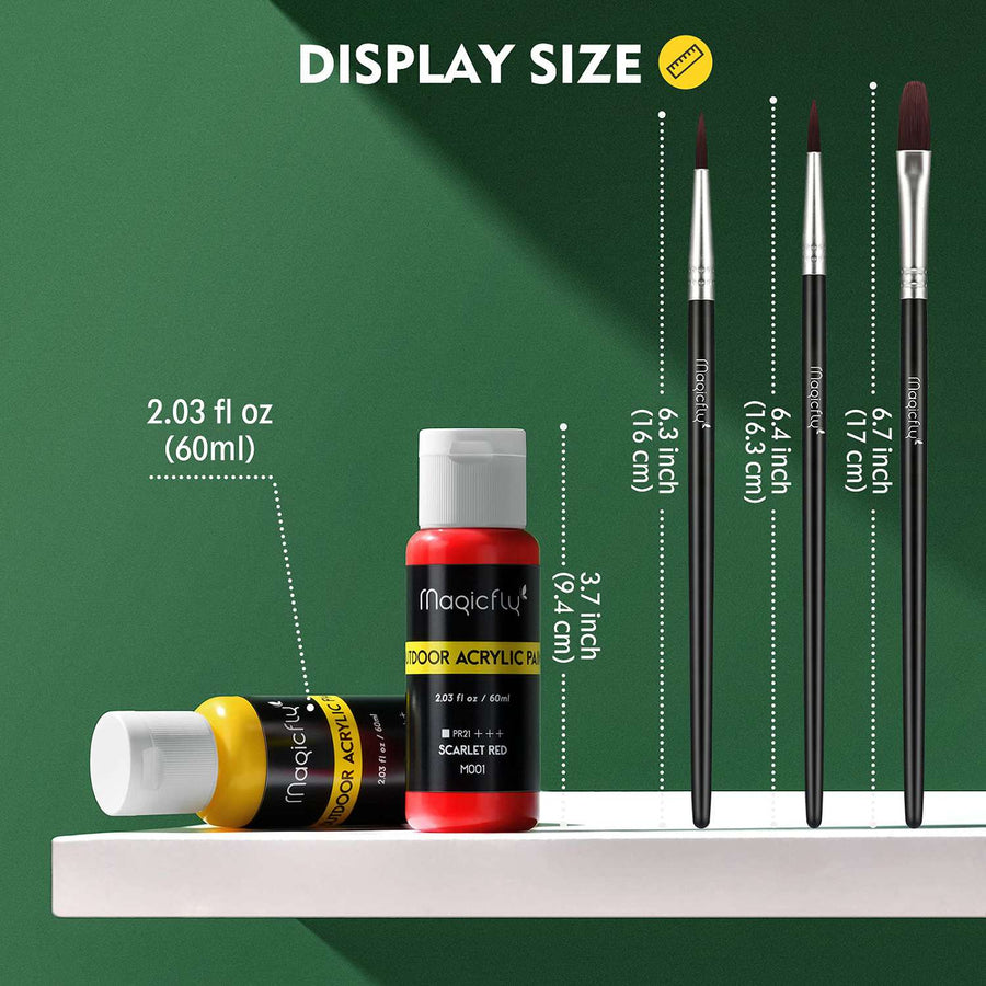 Magicfly Exterior Acrylic Paint Waterproof Outdoor Acrylic Paint Set