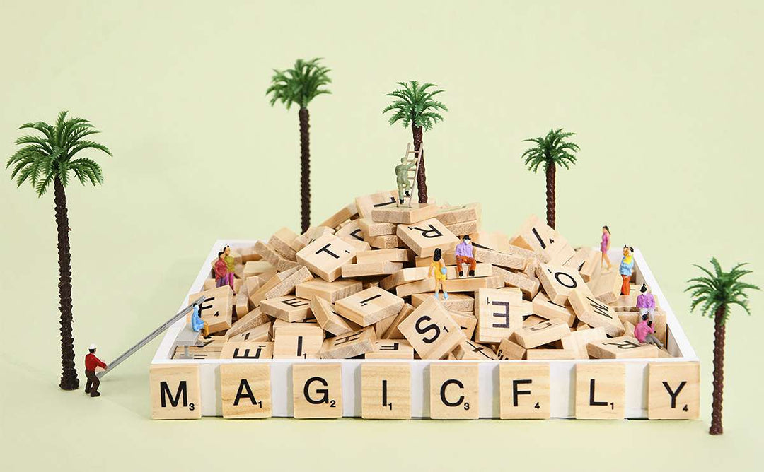 Magicfly Wooden Scrabble Tiles 1000Pcs A-Z alphabet | Wood Letter Tiles