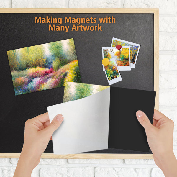 Magnet Sheets with Adhesive 4 X 6 Inch,Pack of 15 - Magicfly