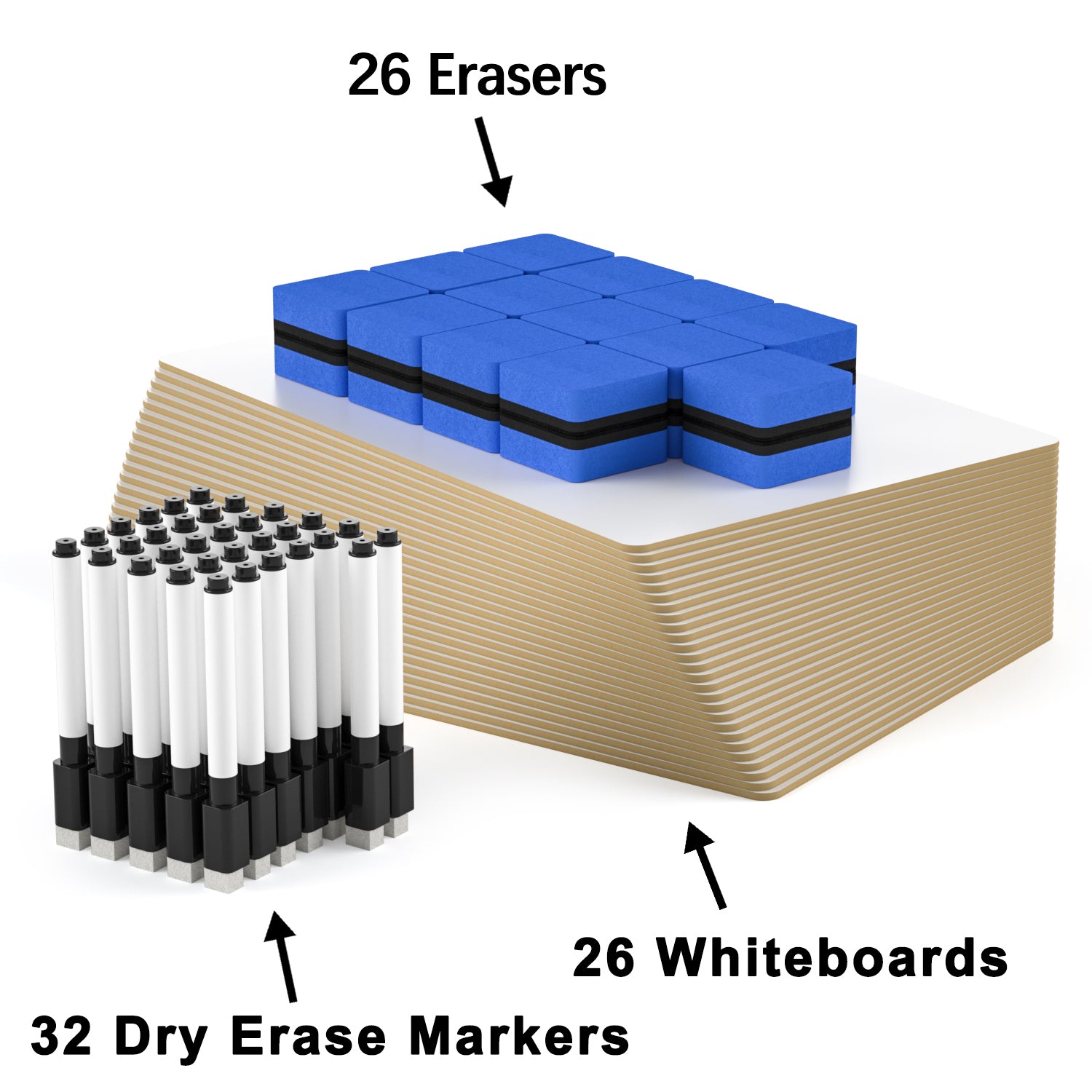 Dry Erase Eraser,12 Pack Magnetic Whiteboard Erasers,Small Dry Erase Board  Erasers for Classroom, Home, and Office (12)
