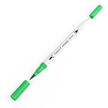 Dual Tip Brush Marker Pens, Tip 0.4 and Highlighters Brush Tip (1-2mm) - 100 Colors - Magicfly