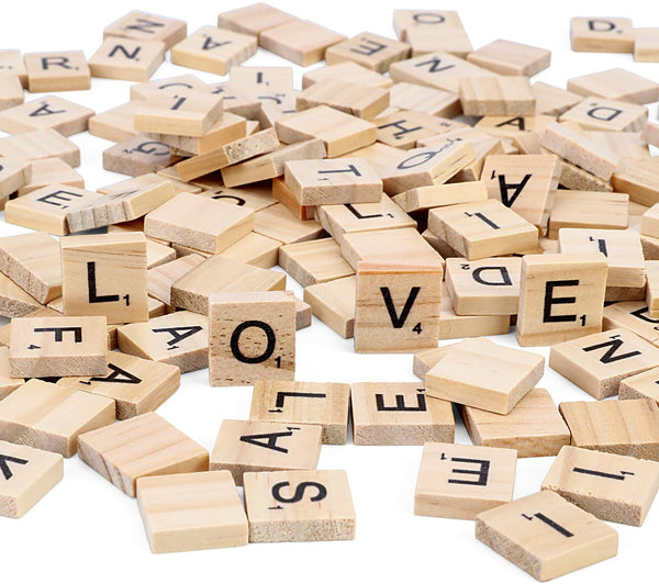 Wooden Scrabble Tiles- 1000 Pcs, A-Z alphabet - Magicfly