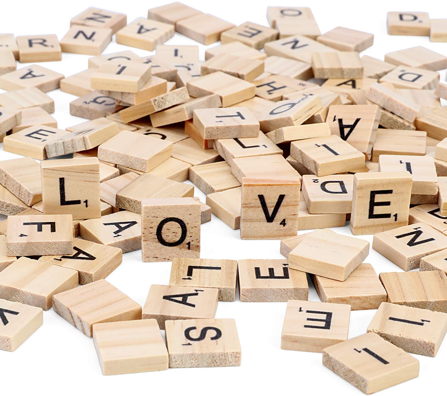 Magicfly Wooden Scrabble Tiles 1000Pcs A-Z alphabet