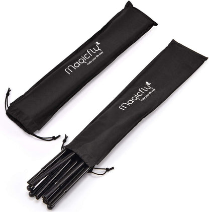 Aluminum Foldable Display Easel, 63 Inch, Telescoping, Black - Pack of 2 - Magicfly