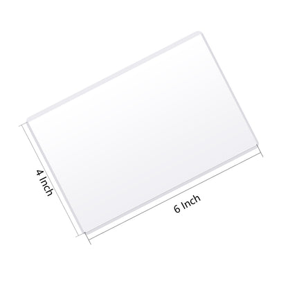 Magnetic Picture Frame with Clear Pocket, 4 x 6 Inches Refrigerator Photo Holder for Fridge Office Cabinet Locker, White - Pack of 15 - Magicfly
