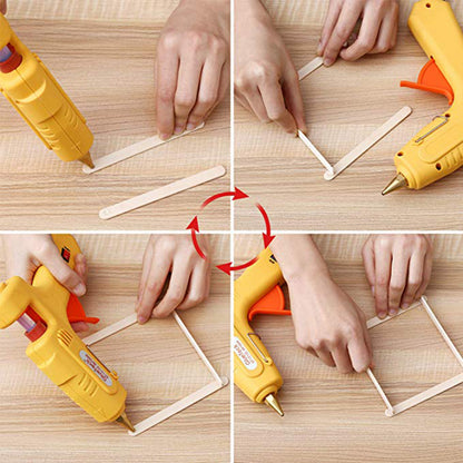 Mini Hot Glue Gun Sticks, Huge Pack of 300, 4 Inch Long and 0.27 Inch Diameter Hot Melt Glue Sticks - Magicfly